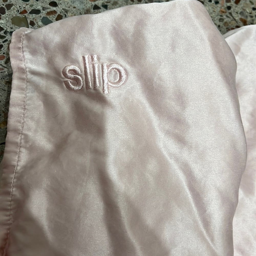 Queen size pink slip silk pillowcase